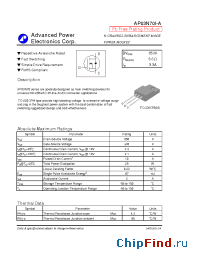 Datasheet AP03N70I-A manufacturer A-Power