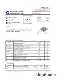 Datasheet AP09N70P-A manufacturer A-Power