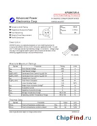 Datasheet AP09N70R-A manufacturer A-Power