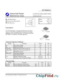 Datasheet AP15N03J manufacturer A-Power