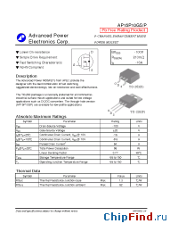 Datasheet AP15P10GP manufacturer A-Power