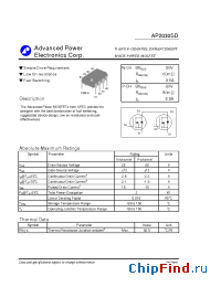Datasheet AP2030SD manufacturer A-Power