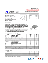 Datasheet AP20N03GS manufacturer A-Power