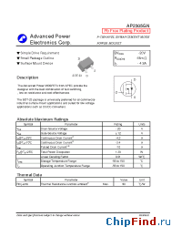 Datasheet AP2305GN manufacturer A-Power