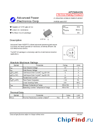 Datasheet AP2306AGN manufacturer A-Power