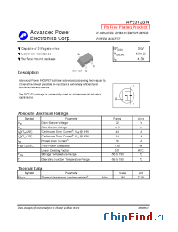 Datasheet AP2312GN manufacturer A-Power