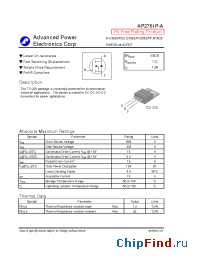 Datasheet AP2761P-A manufacturer A-Power