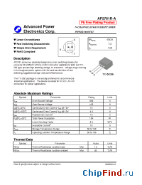 Datasheet AP2761R-A manufacturer A-Power