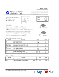 Datasheet AP40T03H manufacturer A-Power