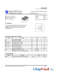 Datasheet AP4435D manufacturer A-Power