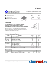 Datasheet AP4880M manufacturer A-Power