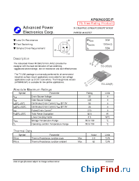 Datasheet AP60N03GP manufacturer A-Power