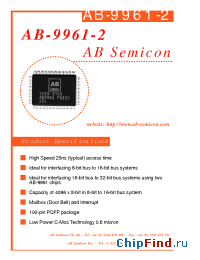Datasheet AB9961 manufacturer AB Semicon