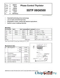 Datasheet 5STP08G6500 manufacturer ABB