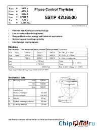 Datasheet 5STP42U6500 manufacturer ABB