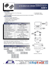 Datasheet ABM9 manufacturer Abracon