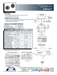 Datasheet ASR433T manufacturer Abracon