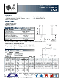 Datasheet LXZT manufacturer Abracon