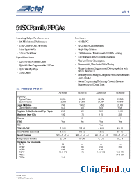 Datasheet A54SX08P-1BG208 manufacturer Actel