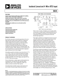 Datasheet 5B35-N-01 manufacturer Analog Devices