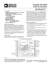 Datasheet AD1377J manufacturer Analog Devices