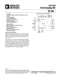 Datasheet AD1380 manufacturer Analog Devices