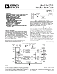Datasheet AD1847 manufacturer Analog Devices