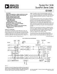 Datasheet AD1848K manufacturer Analog Devices