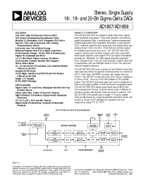 Datasheet AD1857JRSRL manufacturer Analog Devices