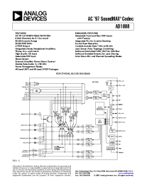 Datasheet AD1888JSTZ manufacturer Analog Devices