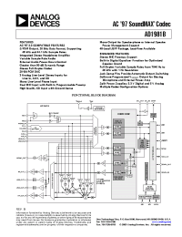 Datasheet AD1981BJSTZ-REEL2 manufacturer Analog Devices