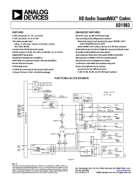 Datasheet AD1983 manufacturer Analog Devices