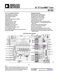 Datasheet AD1985JSTZ1 manufacturer Analog Devices