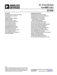 Datasheet AD1986ABSTZ производства Analog Devices