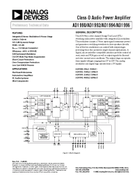 Datasheet AD1996ACPZ manufacturer Analog Devices