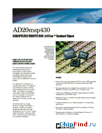 Datasheet AD20MSP430 производства Analog Devices