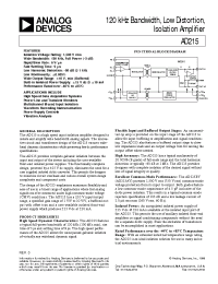 Datasheet AD215BY manufacturer Analog Devices