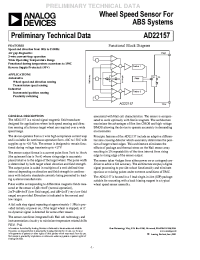 Datasheet AD22157 manufacturer Analog Devices