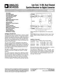 Datasheet AD2S44 manufacturer Analog Devices