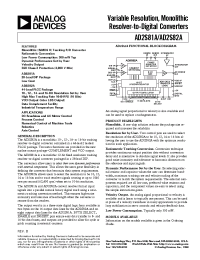 Datasheet AD2S82AJP производства Analog Devices