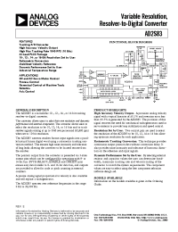 Datasheet AD2S83A производства Analog Devices