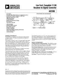 Datasheet AD2S90 manufacturer Analog Devices