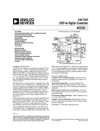 Datasheet AD2S93 manufacturer Analog Devices