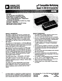 Datasheet AD396KD производства Analog Devices