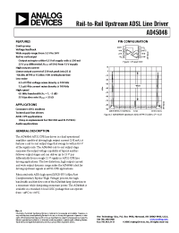 Datasheet AD45048 manufacturer Analog Devices