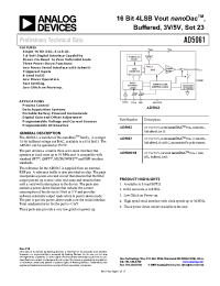 Datasheet AD5061BRJZ-2500RL7 manufacturer Analog Devices