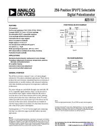 Datasheet AD5161BRM100-RL7 manufacturer Analog Devices