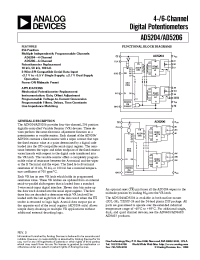 Datasheet AD5204BN50 manufacturer Analog Devices