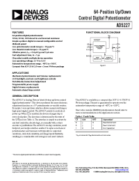 Datasheet AD5227 manufacturer Analog Devices