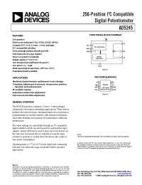 Datasheet AD5245BRJ5-R2 manufacturer Analog Devices